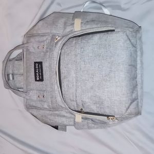 Diaper bag backpack gray
